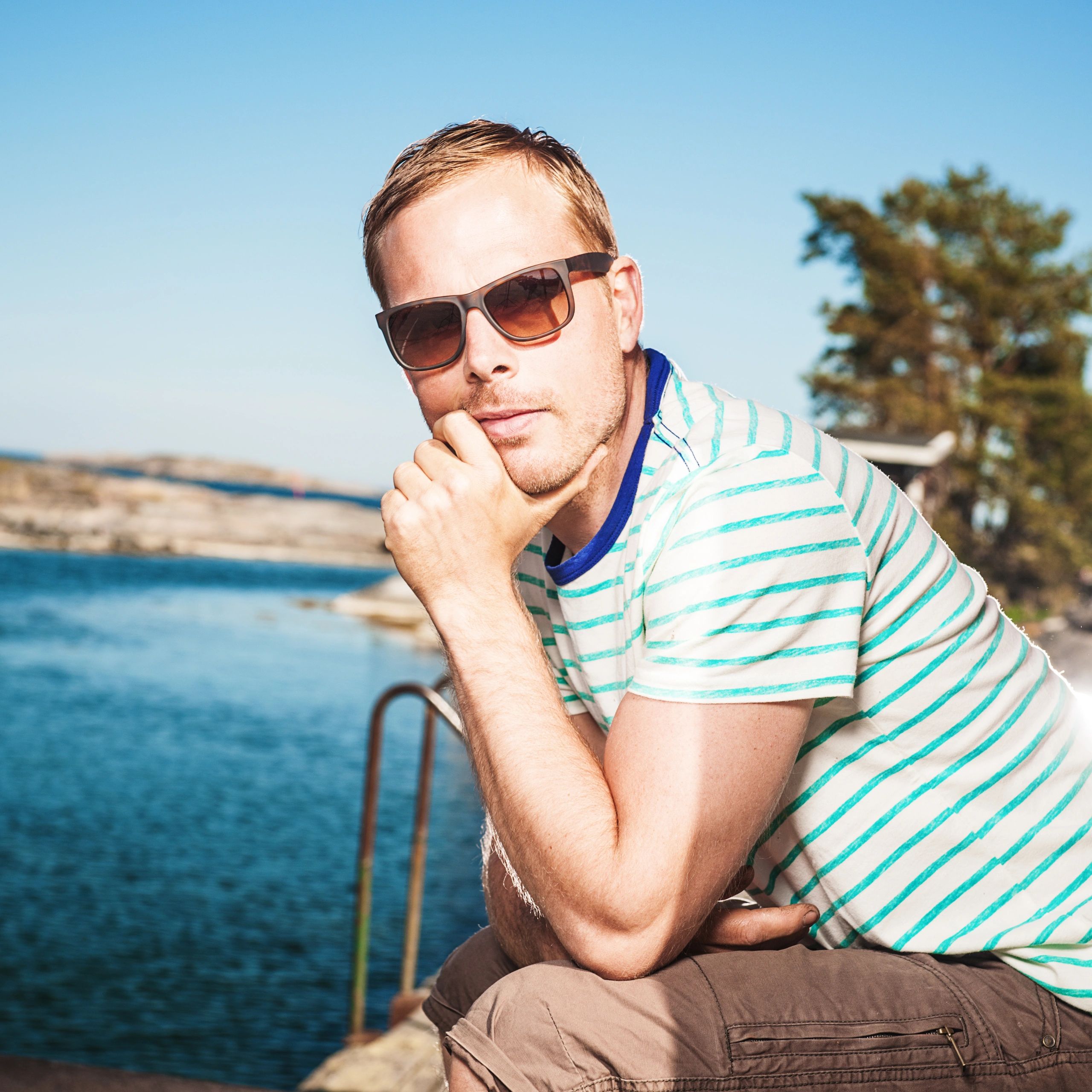 Boat owner portrait by the waterfront
