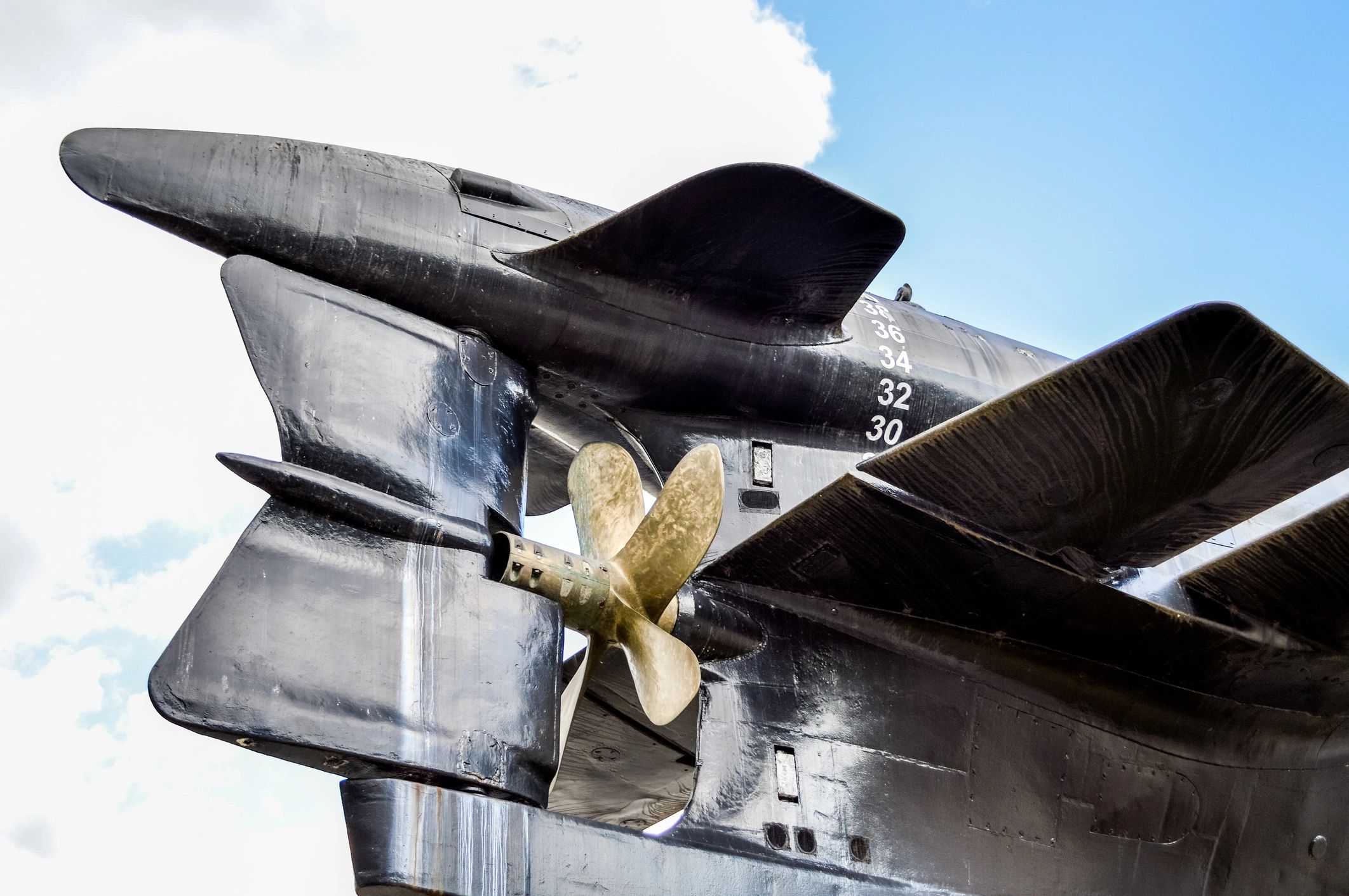 Marine vessel hardware representing on-site repair work